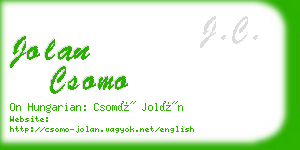 jolan csomo business card